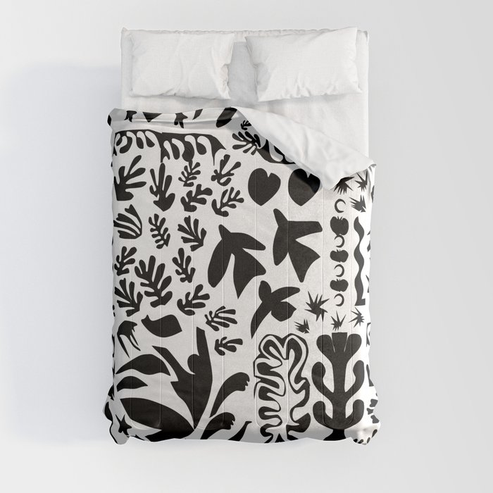 Black & White Pattern. Matisse Inspired | Inspired by Famous Artists #3.  Comforter