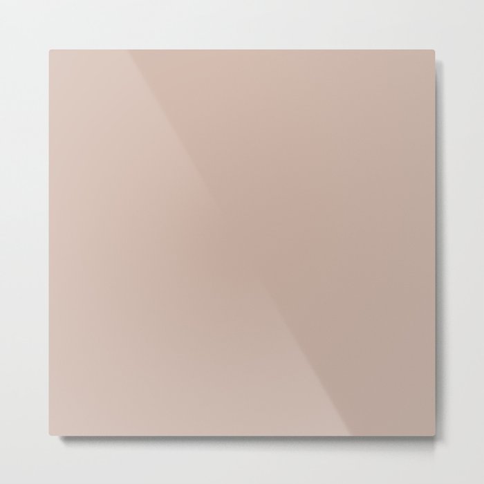 Sashay Sand warm neutral nude pastel solid color modern abstract pattern  Metal Print