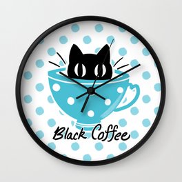 Black Coffee Wall Clock