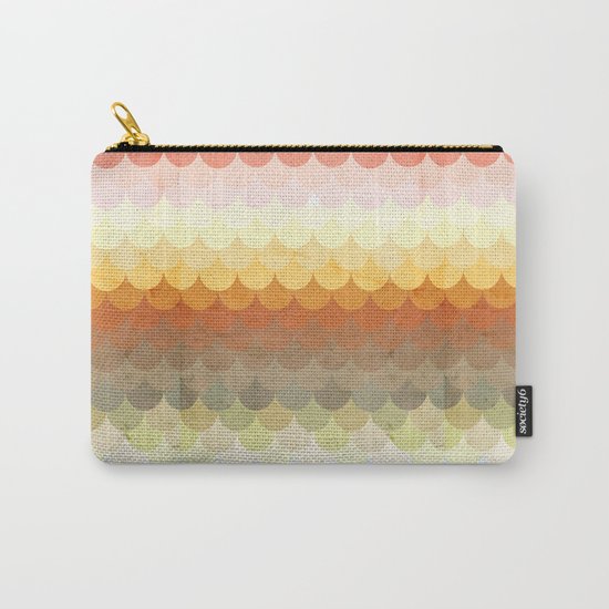 Half Circles Waves Color Carry-All Pouch