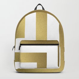 Gold Greek Stripes Backpack