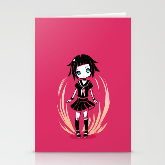 School Girl Stationery Cards