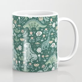 Folk Floral Dinosaur Coffee Mug