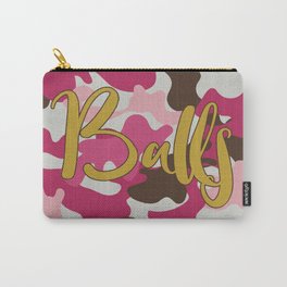 Pink Camouflage with Balls - Pink Camo Carry-All Pouch