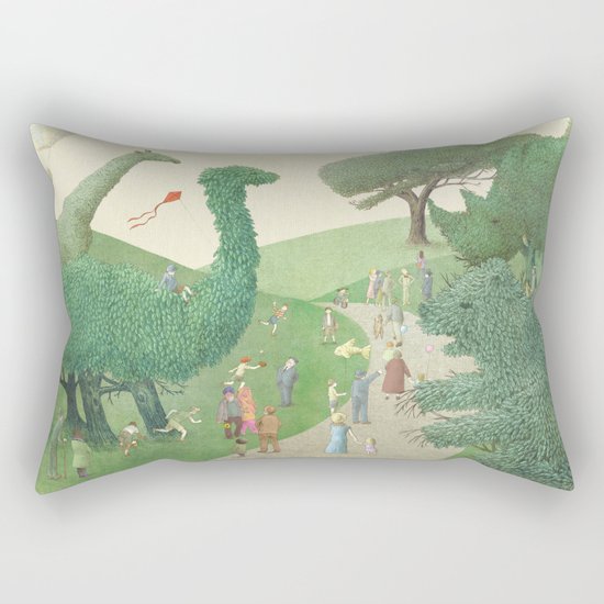 The Night Gardener - Summer Park Rectangular Pillow