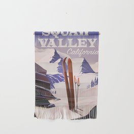 Squaw Valley California Ski poster. Wall Hanging