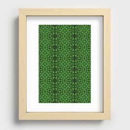 Liquid Light Series 25 ~ Green Abstract Fractal Pattern Recessed Framed Print