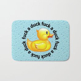 Fuck-A-Duck Single Bath Mat | Fuck, Bath, Whimsical, Duck, Graphicdesign, Rubberducky, Digital, Adult 