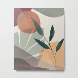 Tropical Leaves Abstract I Metal Print | Tropical, Sun, Bohemian, Painting, Palm, Boho, Markaydesigns, Modern, Tropics, Watercolor 