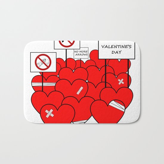 NO MORE VALENTINE'S DAY (love valentine) Bath Mat