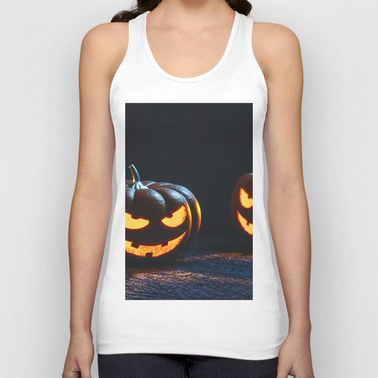 Halloween Pumpkin Lantern Unisex Tank Top