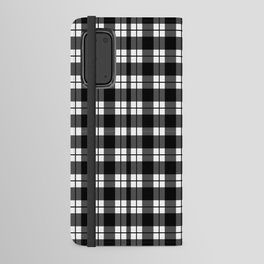 Black and White Tartan Android Wallet Case