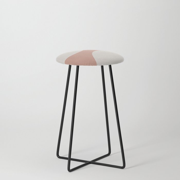 Beige on Terracotta Arches Counter Stool