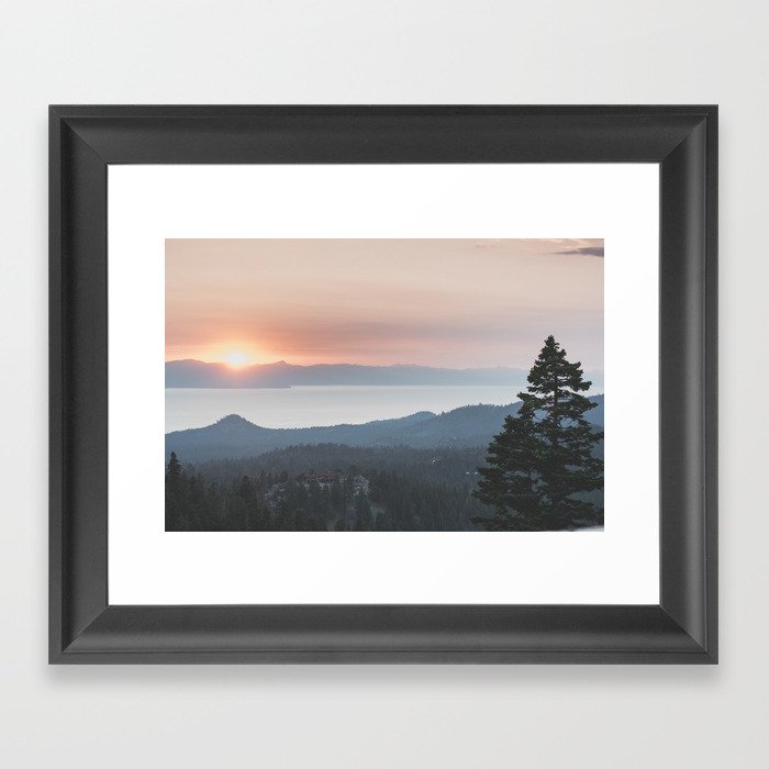 Mountain Top View Framed Art Print