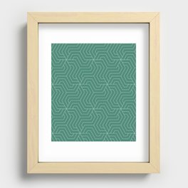 Viridian - green - Modern Vector Seamless Pattern Recessed Framed Print
