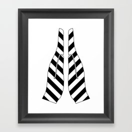 Striped Namaste Framed Art Print