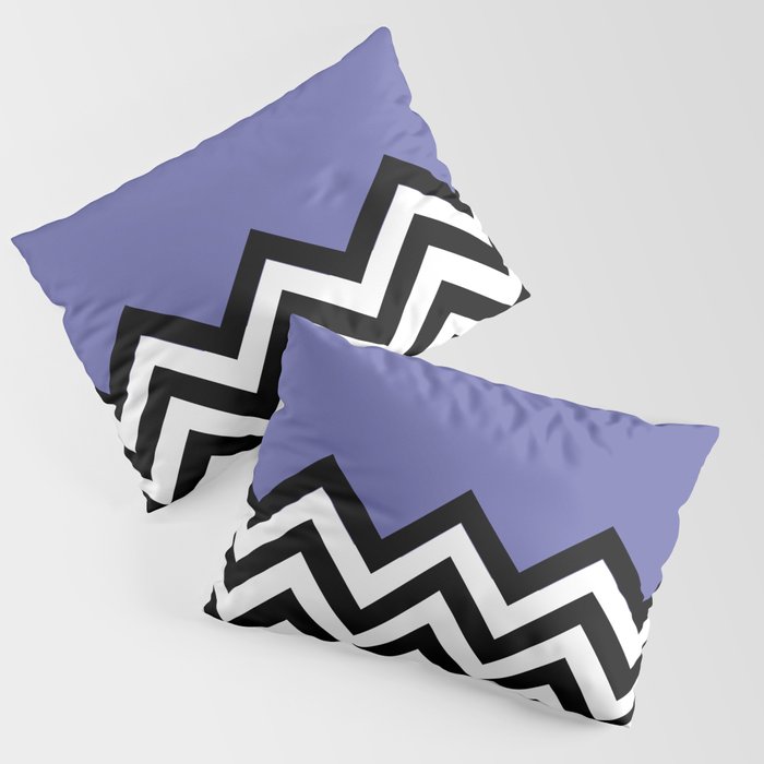 Blue violet very peri chevron mix up concept pattern Pillow Sham