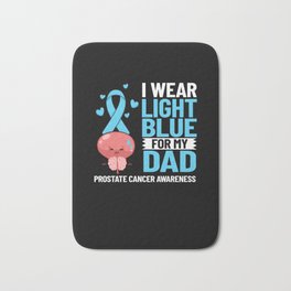 Prostate Cancer Blue Ribbon Survivor Awareness Bath Mat