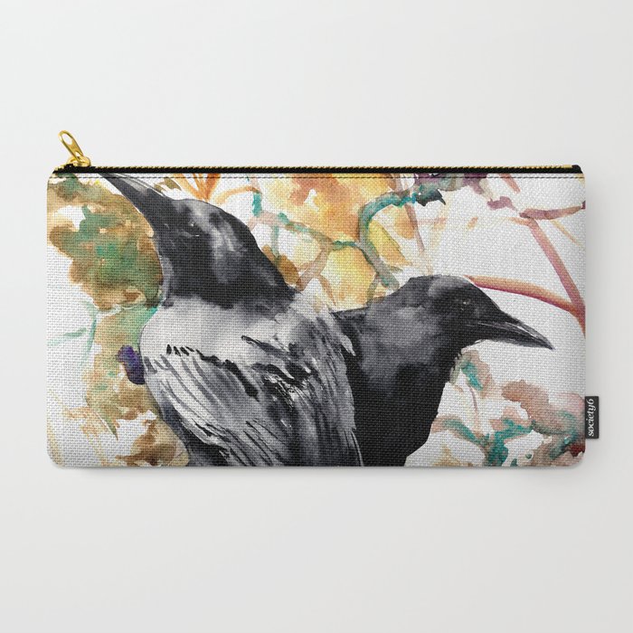 Ravens In The Fall Raven Wall Art Carry All Pouch By Sureart Society6