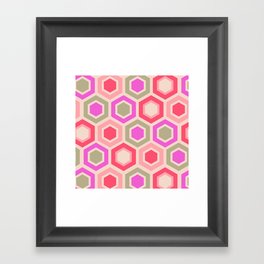 Geometric Honeycomb Pattern 3 Framed Art Print