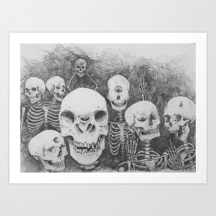 Skeleton Party Kunstdrucke