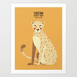 Cheetah, Wildlife of Africa Art Print