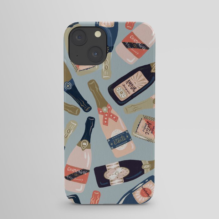French Champagne Collection – Navy & Coral iPhone Case