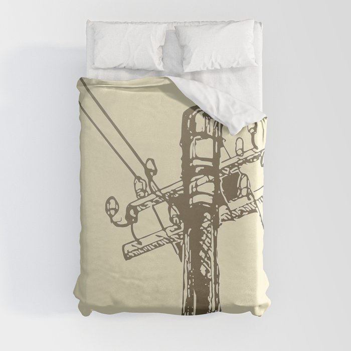 powerpoll pastel brown Duvet Cover