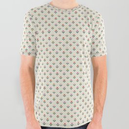 Tulip Field - Cream (X Small) All Over Graphic Tee