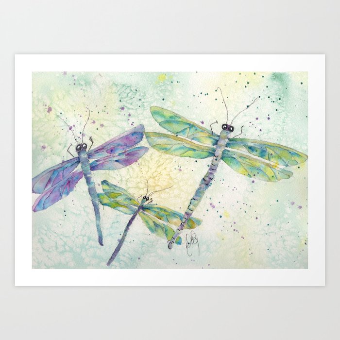 Summer Dragonfly Art Print