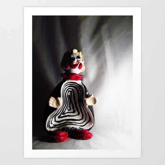 Death Spiral Ashtray Clown Art Print