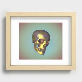 Diamond Gold Skull. Recessed Framed Print