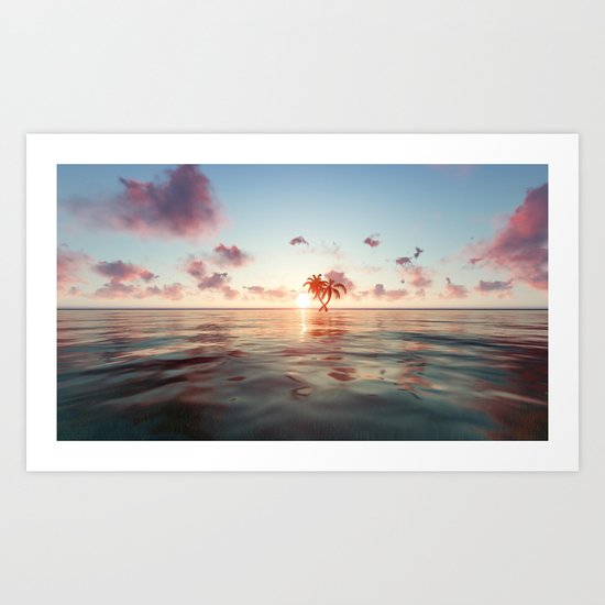 Island in the distance Art Print