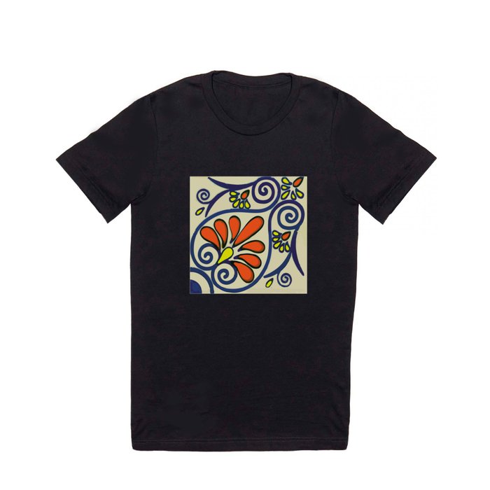 Art nouveau flowers elegant talavera classic mosaic T Shirt