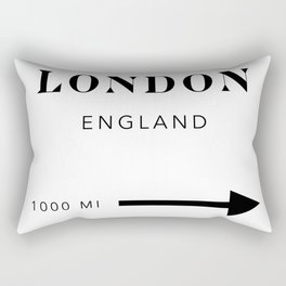 London England City Miles Arrow Landscape Rectangular Pillow