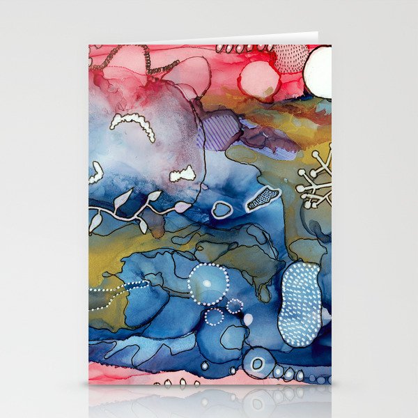 Reef of Rose and Prussian Stationery Cards