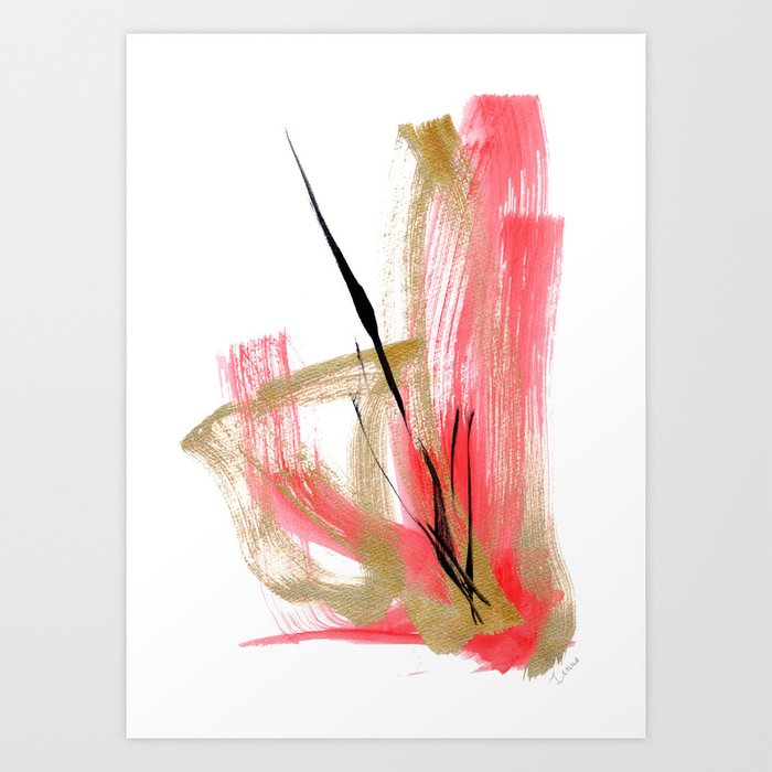 Trust Your Color No 15 Abstract Painting Modern Black White Gold