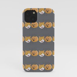 Orange cat with halloween pumpkin iPhone Case