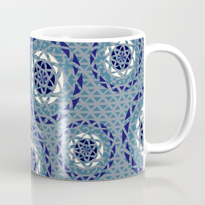 Blue lace Mandalas pattern Coffee Mug