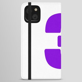 3 (Violet & White Number) iPhone Wallet Case