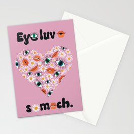 Eye Love U So Much Stationery Card