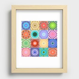 Colorful Patchwork Art - Mandala Medley Recessed Framed Print