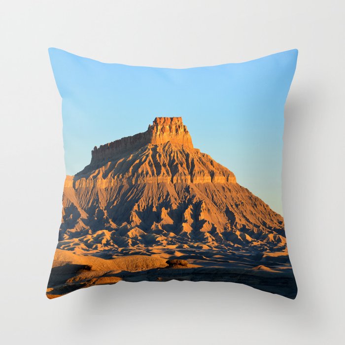 Factory Butte Utah Throw Pillow By Lightminingunlimited Society6