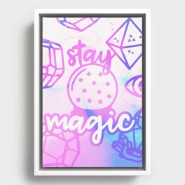 Stay magic cute Framed Canvas
