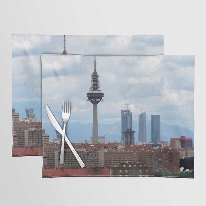 Spain Photography - The Famous Tower In Madrid Placemat