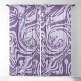 Spill - Purple Sheer Curtain
