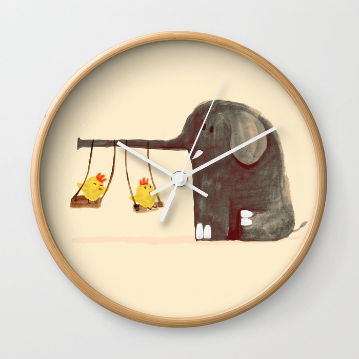 Elephant Swing Wall Clock