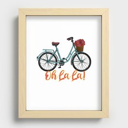 Oh La La - French Bicycle Recessed Framed Print