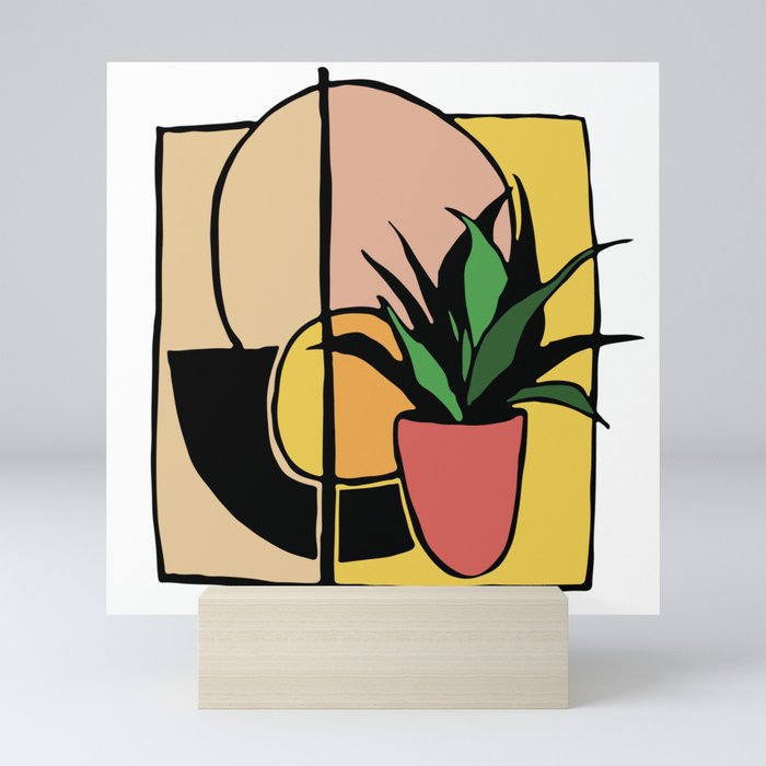 Abstract Plant Portrait Mini Art Print