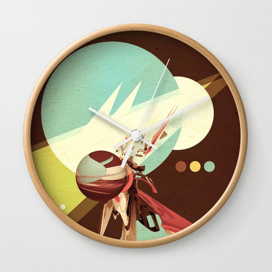 Vintage Space Poster Series I - Explore Space - It's Fun! Wall Clock